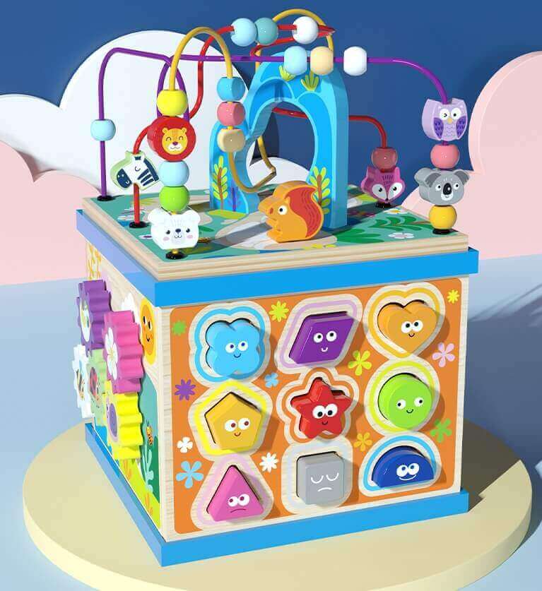 Baby Wooden Toys Spark Creativity with Multi-functional Scenes Treasure Box BleuRibbon Baby