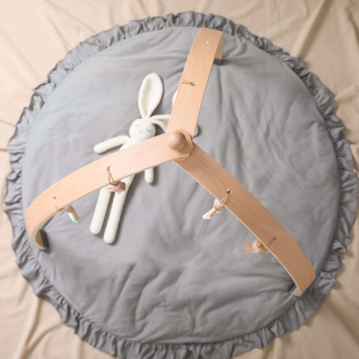 Premium Wooden Baby Activity Gym - Natural Basswood and Beech BleuRibbon Baby