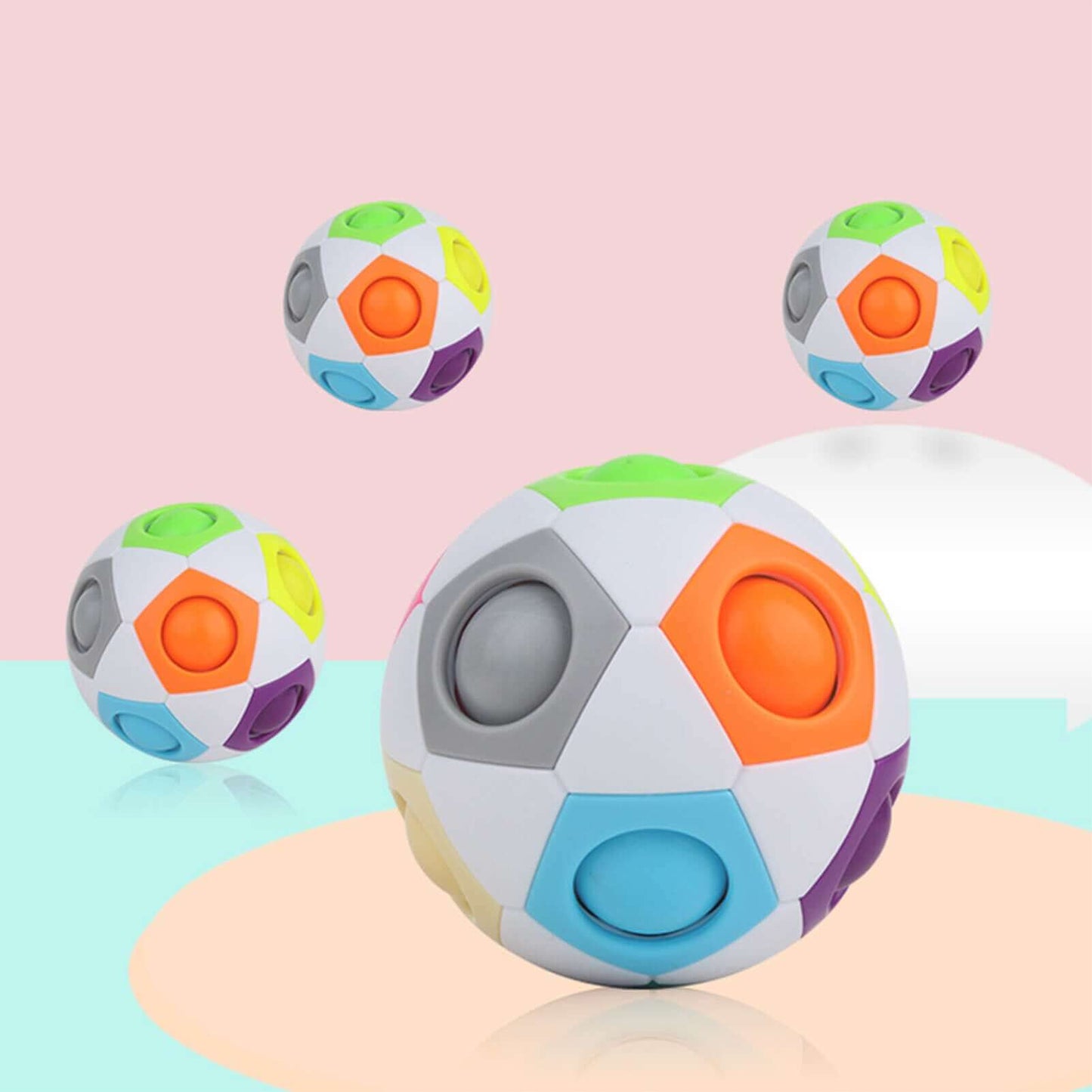 RainbowSphere Educational High Elasticity Puzzle Ball BleuRibbon Baby