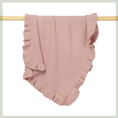 Ruffled Elegance Baby Blanket Pure Cotton