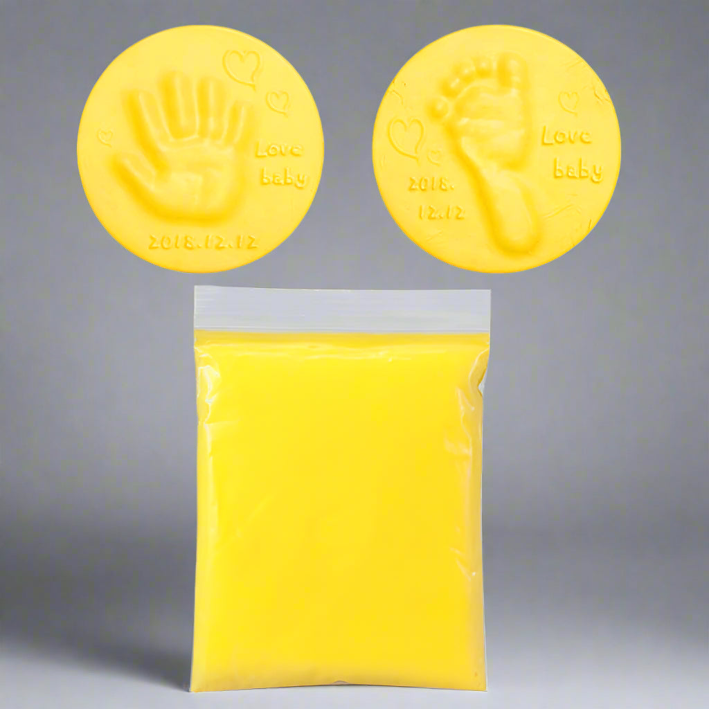 Soft baby handprint & footprint clay kit – safe, non-toxic keepsake