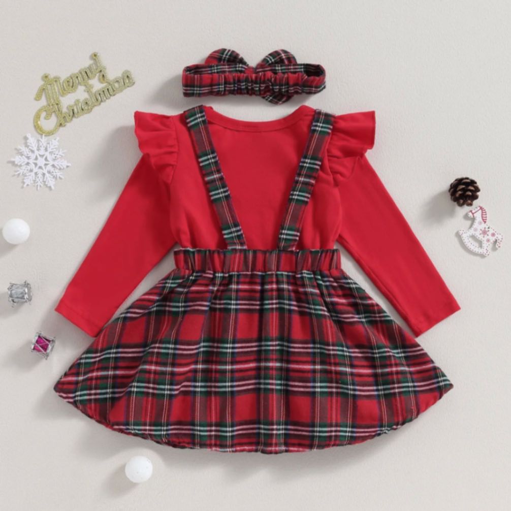 BleuRibbon Christmas Baby Girl Clothes Set