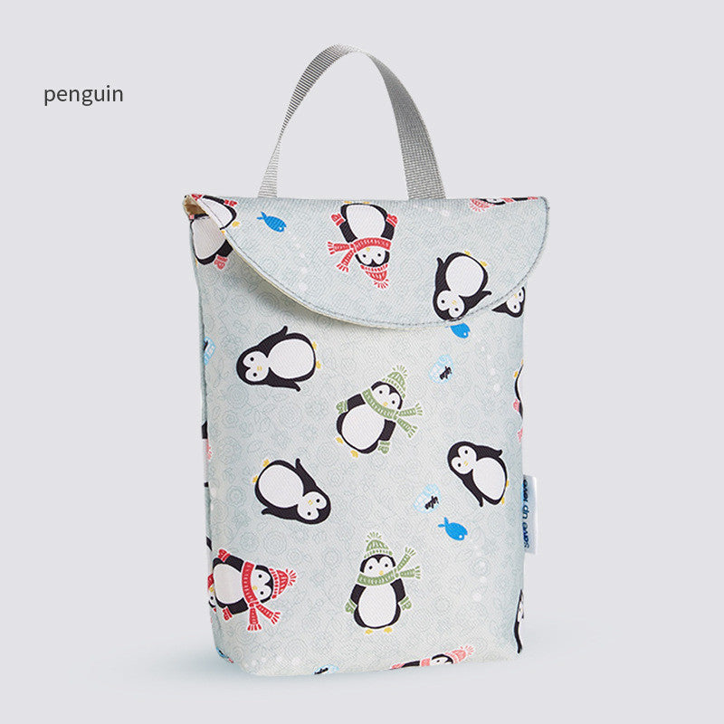 SnugTote Penguin Print Baby Diaper Bag – Waterproof Organizer