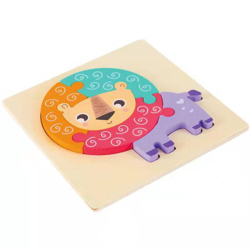BleuRibbon Wooden Animal Puzzle for Toddlers