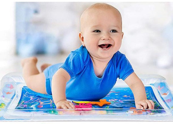 BleuRibbon Baby water play mat with infant