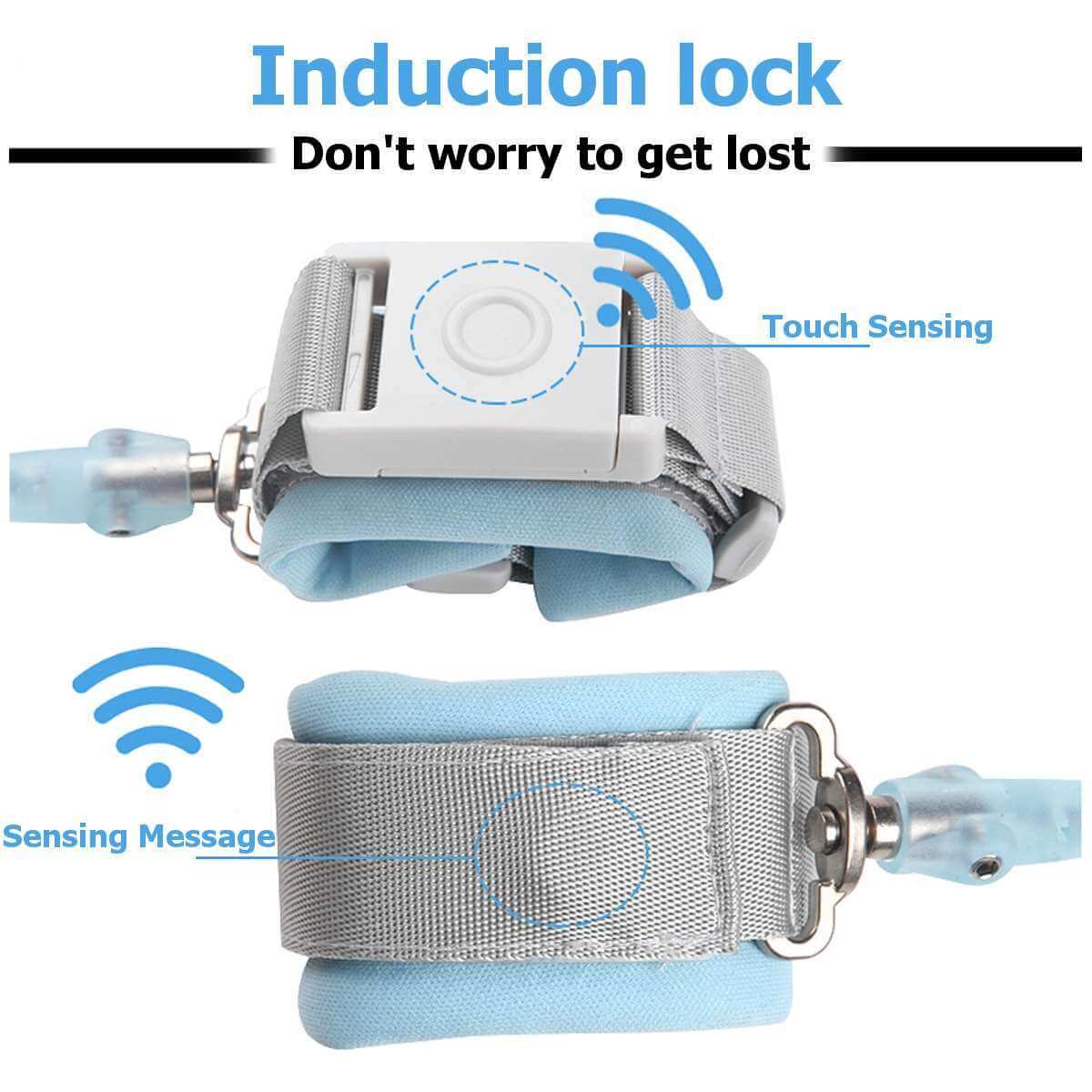 Anti-Lost Wrist Link with Key Lock Toddler Safety Leash & Adjustable Harness BleuRibbon Baby