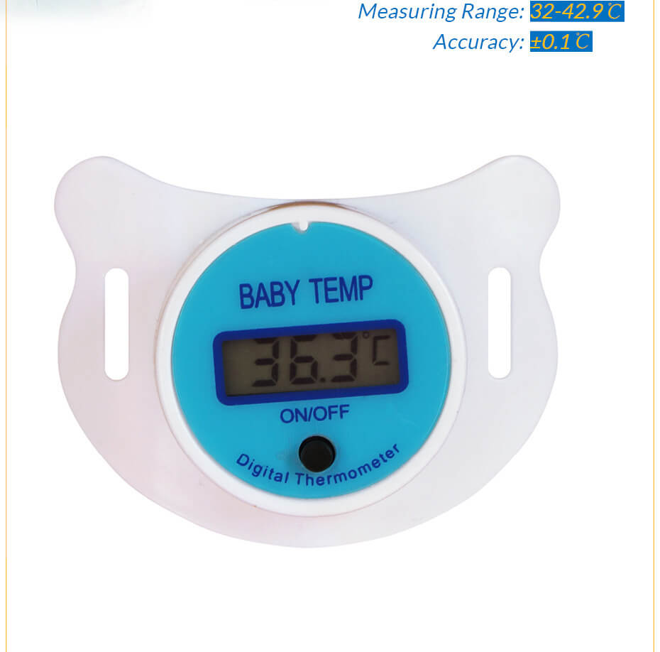 BabySafe Pacifier Thermometer Reliable Infant Health Monitor BleuRibbon Baby