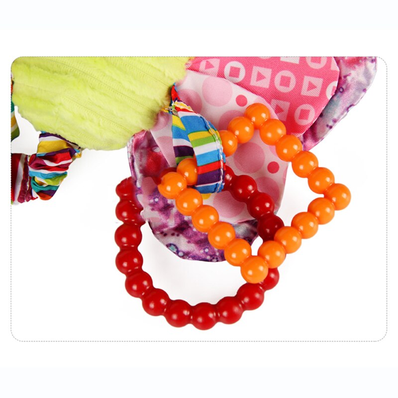 Colorful bracelets on a white background Baby Stroller & Crib Toy Hanging Plush Sensory Animals bleu ribbon