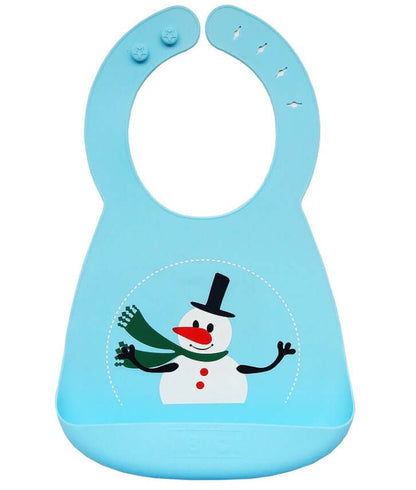 BleuRibbon Baby Waterproof Silicone Feeding Bib – Adjustable Neck Strap