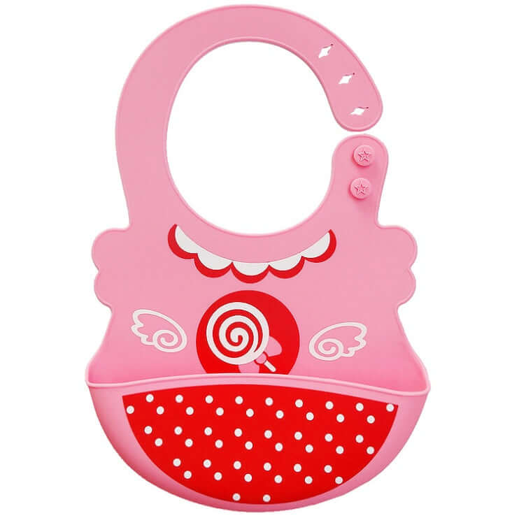 BleuRibbon Baby Waterproof Silicone Feeding Bib – Adjustable Neck Strap