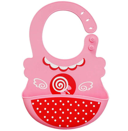 BleuRibbon Baby Waterproof Silicone Feeding Bib – Adjustable Neck Strap