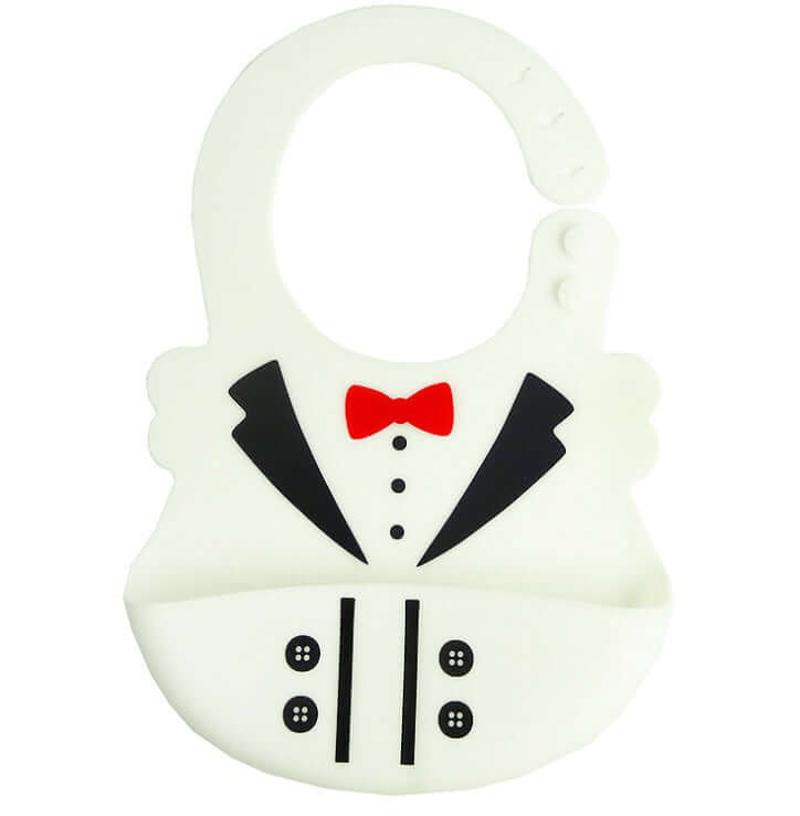 BleuRibbon Baby Waterproof Silicone Feeding Bib – Adjustable Neck Strap