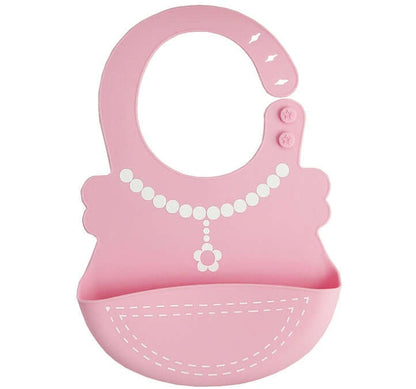 BleuRibbon Baby Waterproof Silicone Feeding Bib – Adjustable Neck Strap