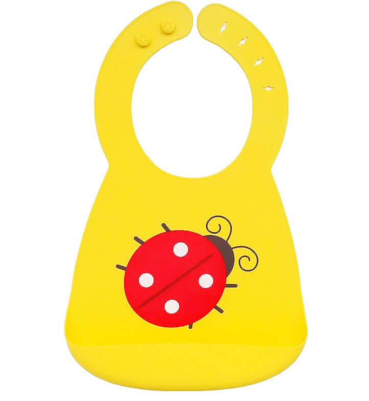 BleuRibbon Baby Waterproof Silicone Feeding Bib – Adjustable Neck Strap