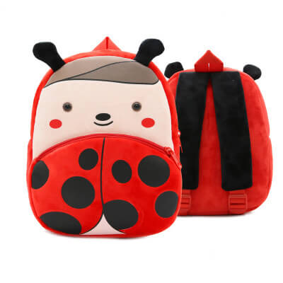 Cute Plush Kindergarten Backpacks BleuRibbon Baby Ladybug