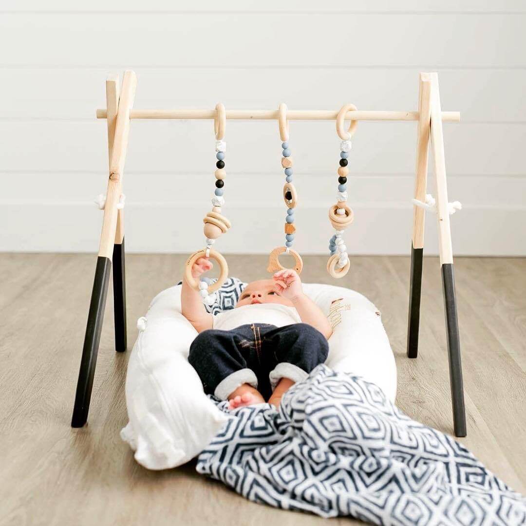 Wooden Fitness Frame with Ornaments Baby Toys