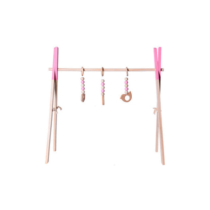 Wooden Fitness Frame with Ornaments Baby Toys