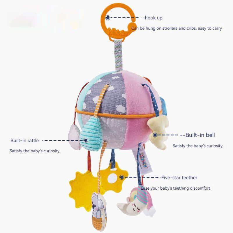 stroller & car seat toys Chouchoule™ Plush Stroller & Car Seat Hanging Toy (Sensory Travel Rattle)