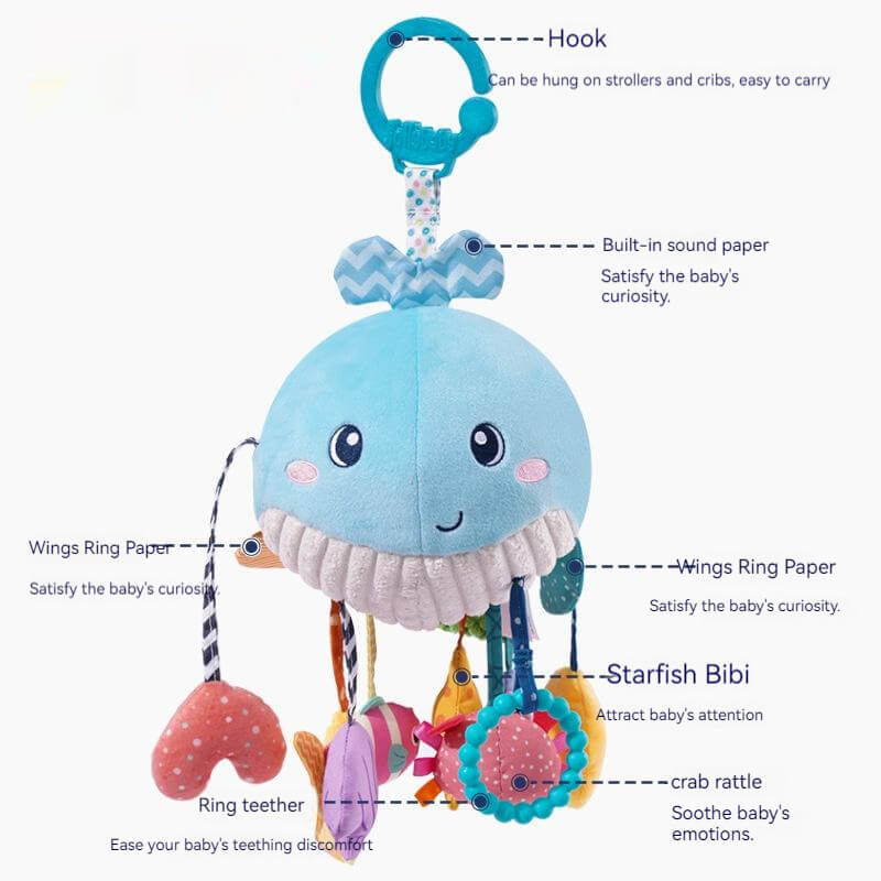 Chouchoule Baby Stroller Car Hanging Toys Durable, Eco-Friendly BleuRibbon Baby