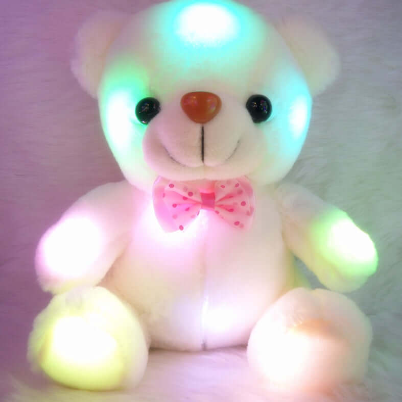 BleuRibbon Baby - Colorful Glowing Plush Teddy Bear with LED Lights