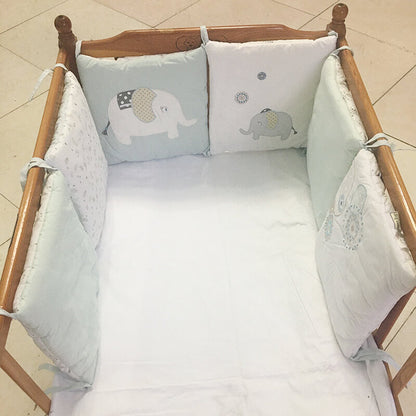 Cotton Elephant Crib Bumper Set Image