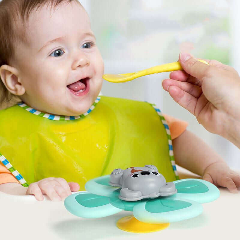 Creative Baby Spinning Top Toy with Suction Cup for Bath and Feeding Time BleuRibbon Baby