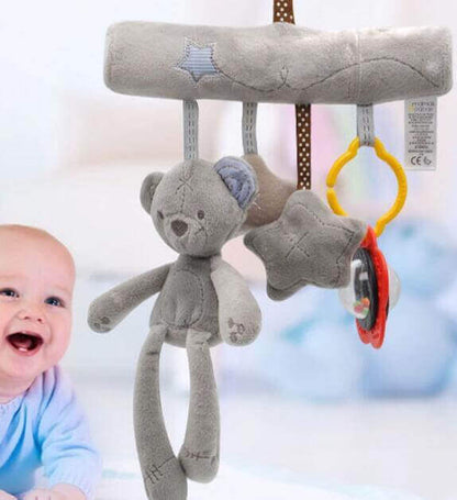 Deluxe Infant Toddler Rattles Soft Rabbit and Bear Hanging Toys BleuRibbon Baby