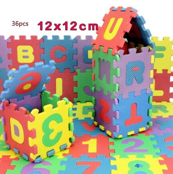 Digital Puzzle Toys Educational and Colorful Foam Tiles for Kids BleuRibbon Baby