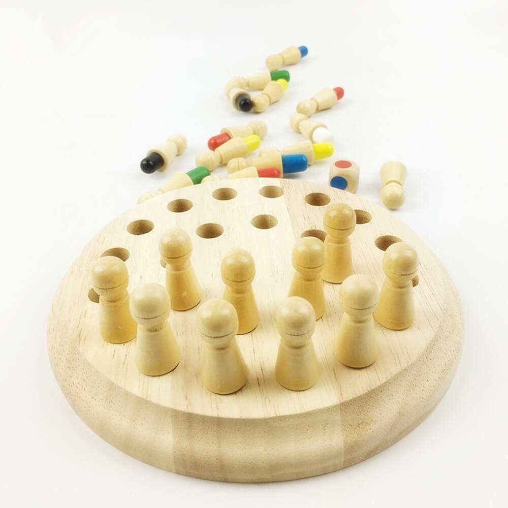 Montessori Memory Match Stick Chess Wooden Toy BleuRibbon Baby