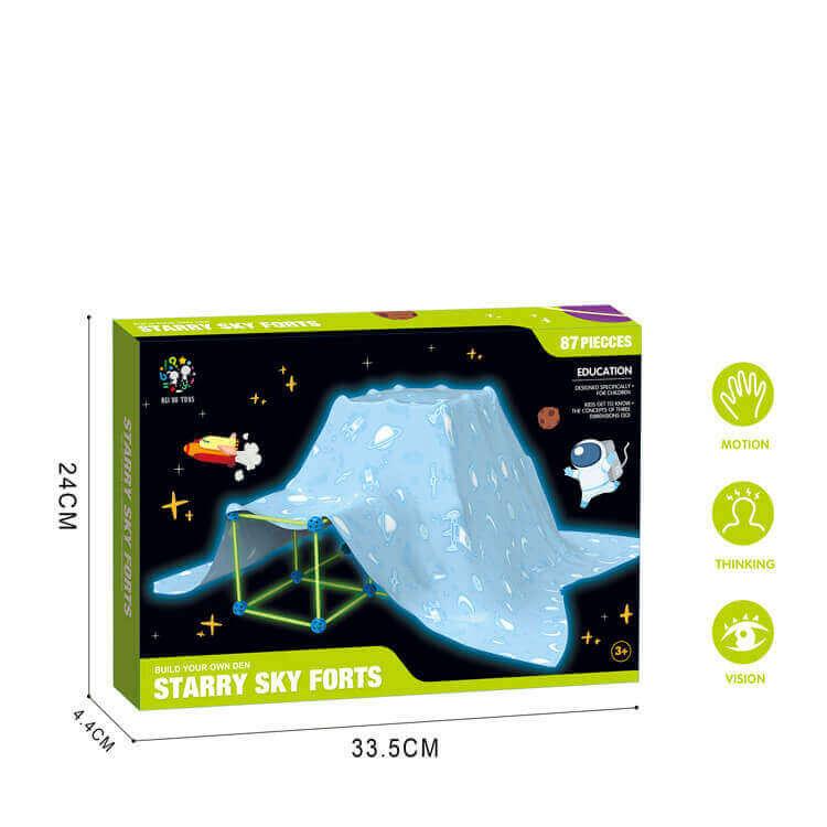 Enchanted Fort Building Kit (155-Piece Glow STEM Construction Set with Tent)