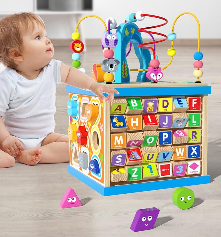 Baby Wooden Toys Spark Creativity with Multi-functional Scenes Treasure Box BleuRibbon Baby