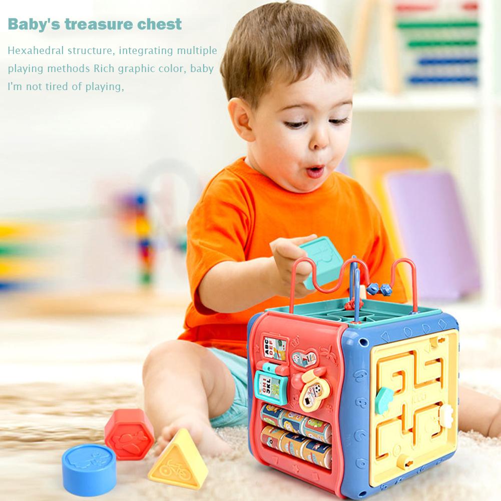 Kids Six Sided Box Montessori Toy Bleuribbon Baby