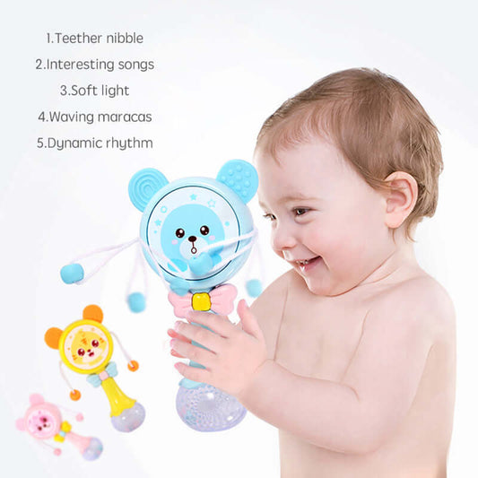 JoyTeeth™ Baby Music Teether Rattle - Compact and Eco-Friendly Packaging BleuRibbon Baby