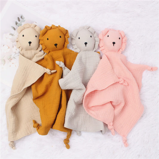 Experience pure comfort with our Lullaby Lion Muslin Towel