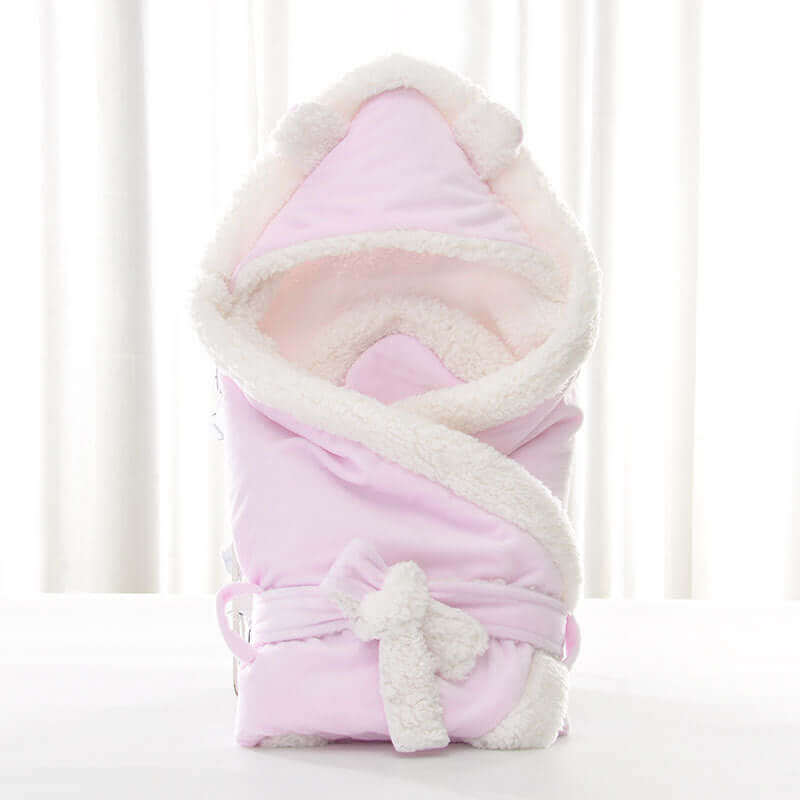 Luxurious Velvet Newborn Baby Swaddle Blanket for Winter Comfort BleuRibbon Baby