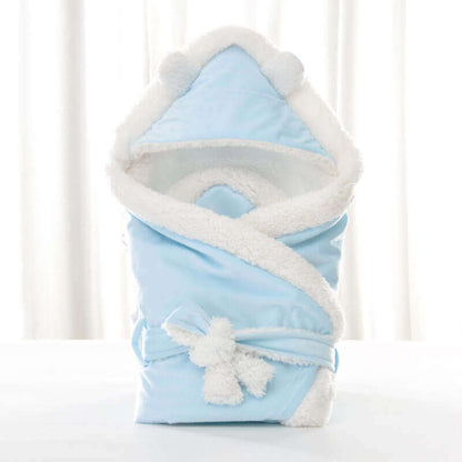 Luxurious Velvet Newborn Baby Swaddle Blanket for Winter Comfort BleuRibbon Baby