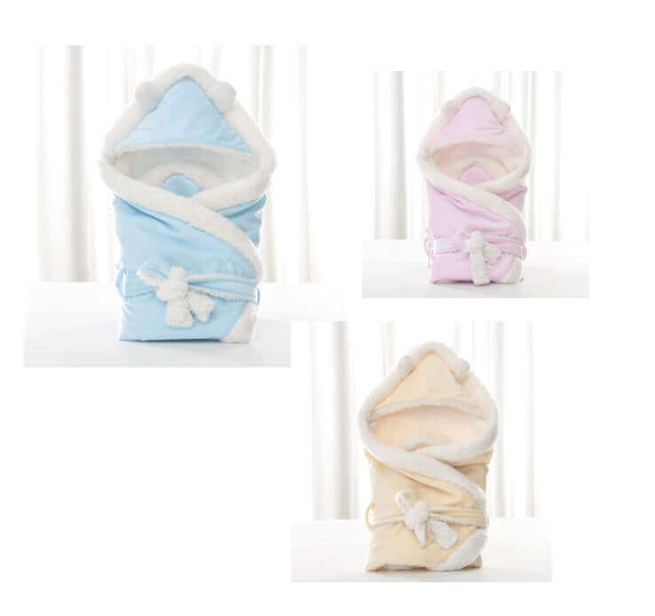 Luxurious Velvet Newborn Baby Swaddle Blanket for Winter Comfort BleuRibbon Baby