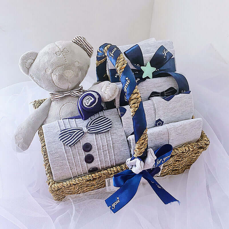 Newborn Boy Baby Clothes Set Gift Box Perfect Autumn and Winter Essentials BleuRibbon Baby