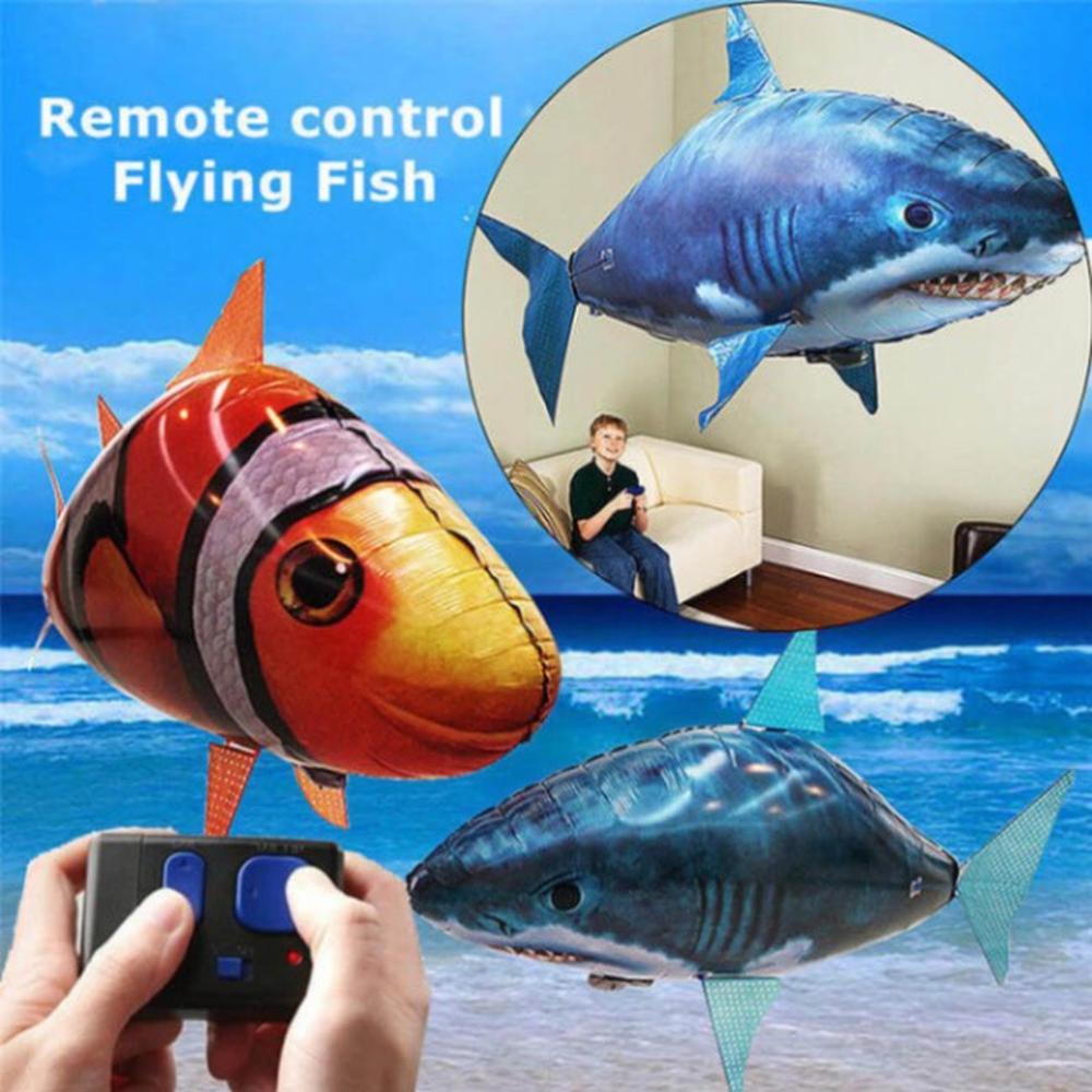 air swimmers flying fish shark box RC Air Swimmer Shark (Flying Inflatable Helium Balloon Toy)
