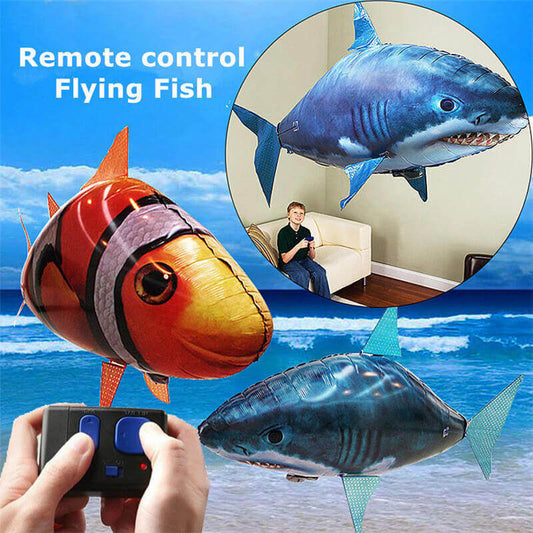 Remote Control Shark Toys - Inflatable Swimming Fish with Helium BleuRibbon Baby