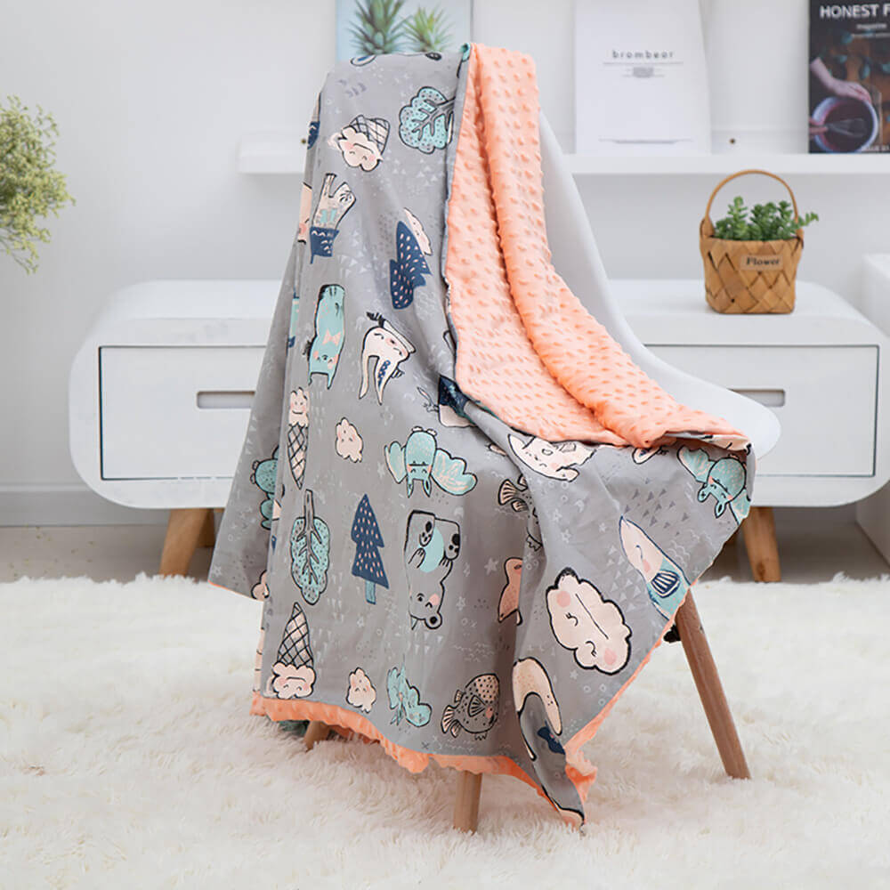 Soft Cotton Cartoon Baby Blanket Perfect Comfort for Your Baby BleuRibbon Baby