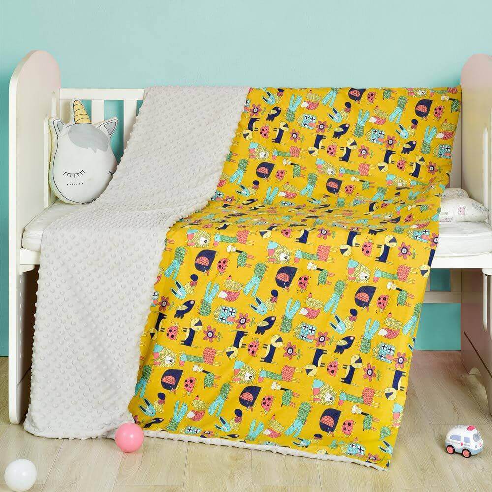 Soft Cotton Cartoon Baby Blanket Perfect Comfort for Your Baby BleuRibbon Baby