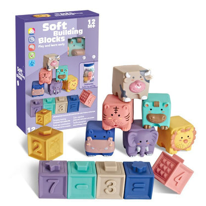 Soft Plastic Building Blocks For Infants Early Education Toys