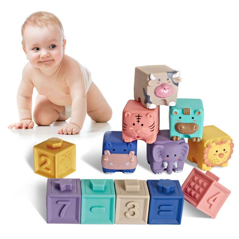 Soft Plastic Building Blocks For Infants Early Education Toys