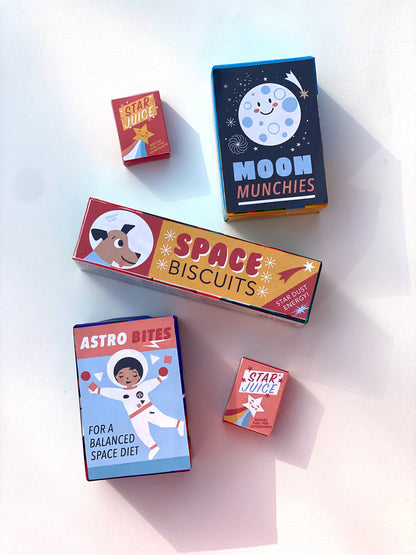 Vertical format of the Tender Leaf Space Snacks printable, perfect for sharing on Instagram Stories