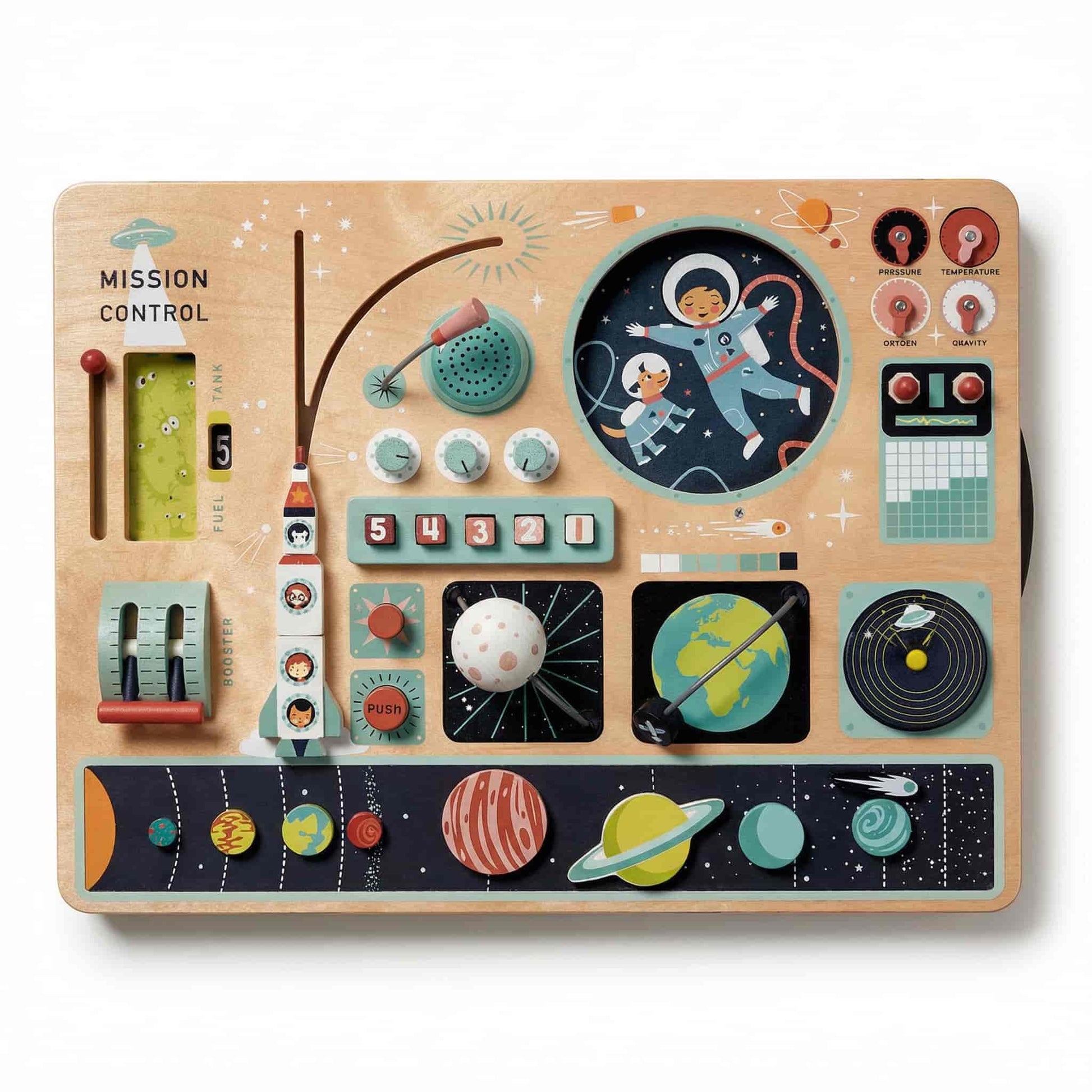 Cosmos Explorer Montessori Wooden Space Station by Tender Leaf Toys - Main View