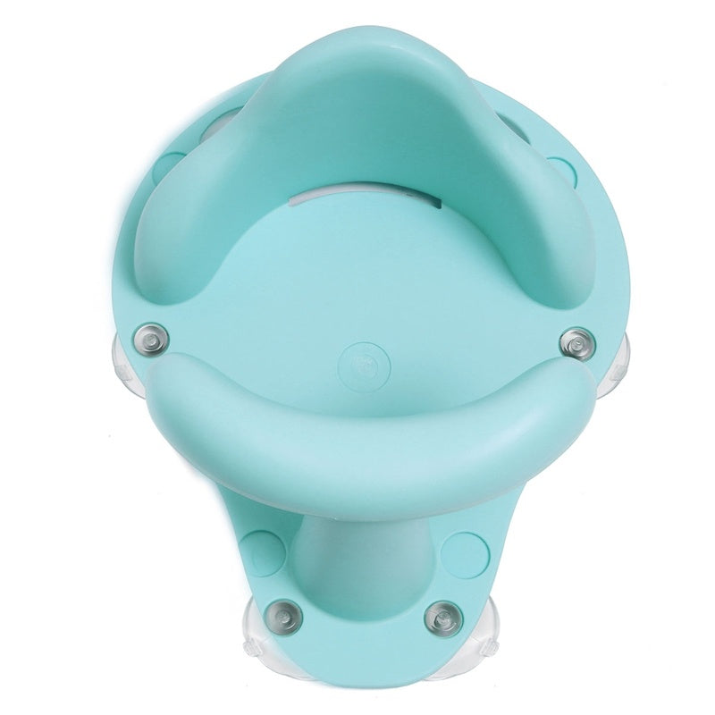 BleuRibbon Baby Anti-Slip Bath Seat for toddlers, safe with strong suction cups and ergonomic design.