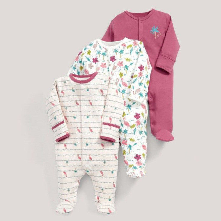 Soft cotton baby onesies 3-piece set for newborns, perfect gift