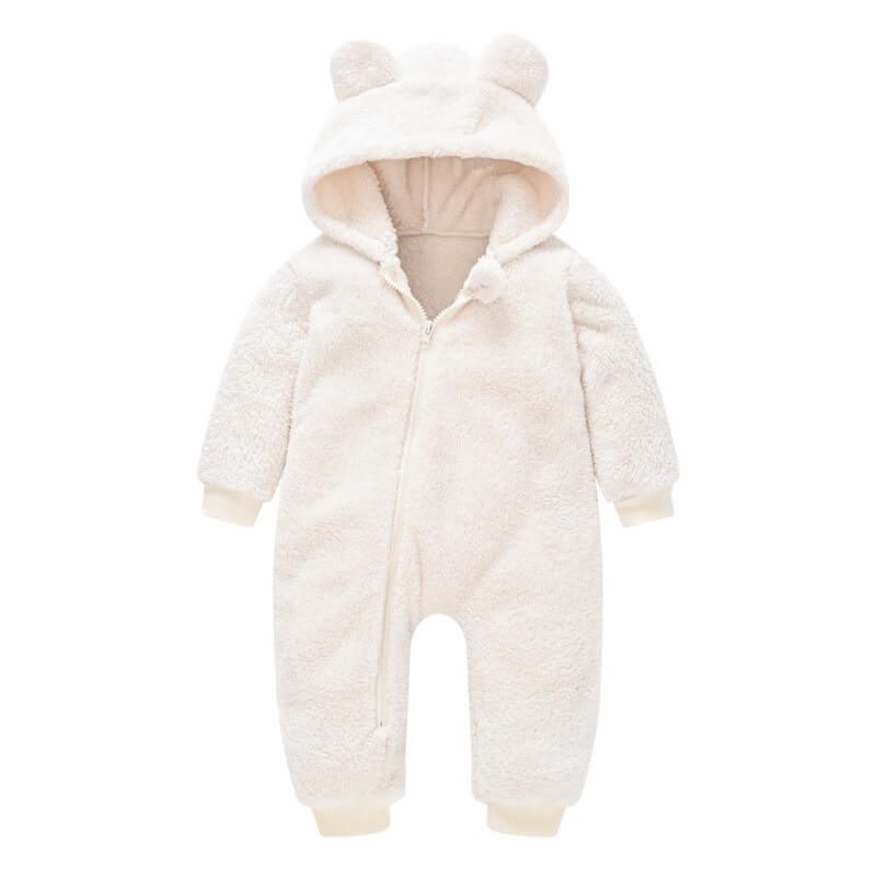 Cozy baby wool sweater jumpsuit in soft cotton for warmth & style