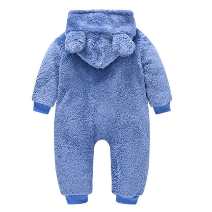 Cozy baby wool sweater jumpsuit in soft cotton for warmth & style